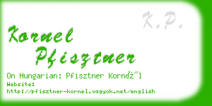 kornel pfisztner business card